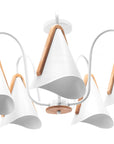 Lampa Sufitowa Skandynawska Pięcioramienna App606-5c Biała