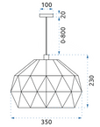 Lampa Sufitowa Wisząca App240-1cp Biała
