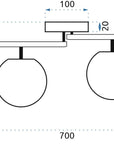 Lampa Sufitowa Wisząca Metalowa APP673-4C CHROM