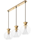Lampa Sufitowa Wisząca Szklana Kula APP903-3CP Złota