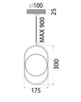 Lampa Wisząca Led App1554-cp Black 10