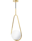 Lampa Sufitowa Wisząca Szklana Kula APP472-1CP Biała
