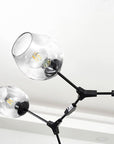 Lampa Wisząca Szklane Kule 7 Ramion APP505-7C Czarna 5