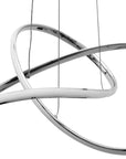 Lampa Sufitowa Wisząca Ring Nowoczesna Led + Pilot App393-cp Chrom