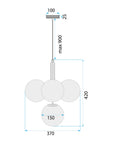 Lampa Sufitowa Wisząca Złota APP1574-5CP 7