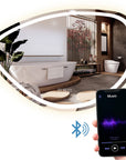 Lustro Ścienne Led Z Funkcją Bluetooth 70x100cm Fog 1