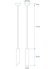 Lampa Sufitowa Wisząca 30 Cm APP574-1CP Czarna 8