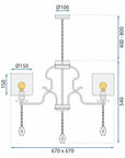 Lampa Wisząca Z Kryształami APP958-5CP 10