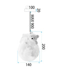 LAMPA SUFITOWA WISZĄCA WHITE BEAR APP1597-1CP 10