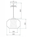 LAMPA SUFITOWA WISZĄCA APP908-1CP Marble 10