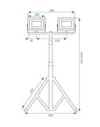 Halogen LED Budowlany Na Statywie RSL006-2x100N 10