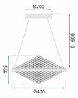 LAMPA KRYSZTAŁOWA WISZĄCA APP774-1CP 10