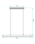 Lampa Sufitowa Wisząca Led APP1447-CP Czarna 80cm 10