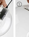 Lampa Sufitowa Wisząca Szklana Lassi 20 Cm APP306-1CP Czarna 10