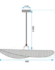 LAMPA SUFITOWA WISZĄCA APP1469-1CP Czarno/złota 10