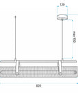 Lampa Wisząca LED APP1796-CP Złota Szczotkowana 10