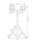 Halogen LED Budowlany Na Statywie RSL005-2x50N 10