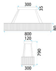 LAMPA SUFITOWA WISZĄCA LED APP1547-CP CHROM 11