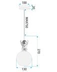 LAMPA SUFITOWA WISZĄCA APP1805-1CP Cosmo 11