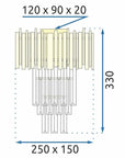 Lampa Kryształowa Kinkiet 312357 Złota 11
