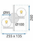 LAMPA ŚCIENNA KINKIET APP1171-2W Złoty 11