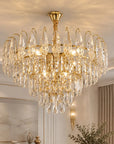 Lampa Wisząca Z Kryształami SWE080-CP 50cm Złota 11