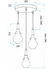 Lampa Wisząca APP1125-3CP Black Gold 11