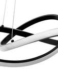 Lampa Sufitowa Wisząca Ring Nowoczesna LED + Pilot APP391-CP Czarna