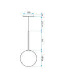Lampa Sufitowa Wisząca Szklana Kula ZŁOTA 15cm APP1680-1CP 12