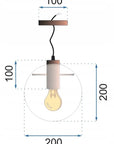 Lampa Sufitowa Wisząca Szklana Lassi 20 Cm APP306-1CP Czarna 12