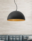 Lampa Sufitowa Wisząca Misa Metalowa 60cm APP380-1CP Czarna