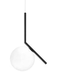 Lampa Sufitowa Wisząca Szklana Kula G107-1W Czarna Biała 13