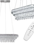 Lampa Sufitowa Wisząca Kryształowa LED 102W pilot APP417-CP