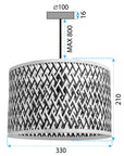 Lampa Sufitowa Wisząca Boho APP1543-1CP 8