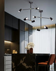 Lampa Wisząca 4-ramienna APP1708-4CP CZARNA + ZŁOTO 16