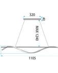 Lampa Wisząca LHJ019-CP 120 Cm BLACK 18