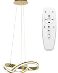 Lampa Sufitowa Nowoczesna LED + PILOT APP818-CP Złota 1