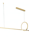 LAMPA SUFITOWA WISZĄCA LED LHJ111-CP C ZŁOTA SZCZOTKOWANA 1