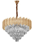Lampa Wisząca Z Kryształami G053-CP 80CM Złota 1