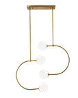 Lampa Wisząca Szklane Kule APP639-4CP Złota 1