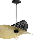 LAMPA SUFITOWA WISZĄCA APP1471-1CP Czarna/złoto 1