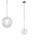 Lampa Sufitowa Wisząca Szklana Kula CHROM 20cm APP1684-1CP 1