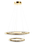 LAMPA WISZĄCA SUFITOWA LED KRYSZTAŁOWA LHJ043-CP2 ZŁOTA 1