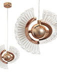 LAMPA SUFITOWA WISZĄCA LED LHJ108-2CP ZŁOTA 1