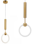 LAMPA WISZĄCA LED LHJ059-1CP Złota Szczotkowana 1