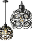 LAMPA WISZĄCA SUFITOWA KRYSZTAŁOWA APP206-1C Czarna 1