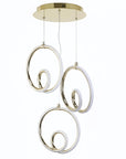 LAMPA SUFITOWA WISZĄCA LED LHJ095-3CP ZŁOTA 1