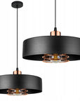 Lampa Wisząca APP1246-1CP Czarny-Różowe Złoto 1