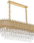 Lampa Wisząca Z Kryształami SWE105-CP Złota 1