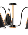 Lampa Sufitowa Skandynawska Trójramienna APP605-3C Czarna 1